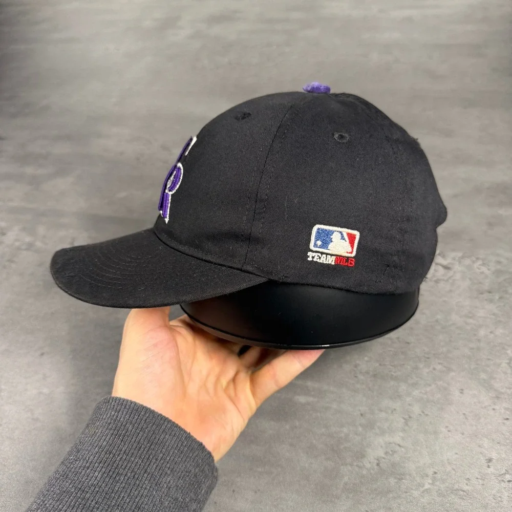Colorado Rockies MLB Youth‎ Black Purple Embroidered Baseball Cap Hat TEAM MLB
